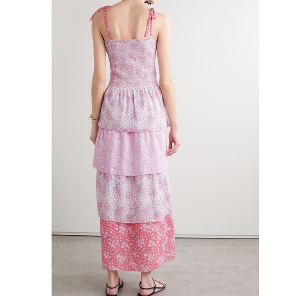 LoveShackFancy Caressa Sleeveless Floral Ruffle Dress - Picture 9 of 15